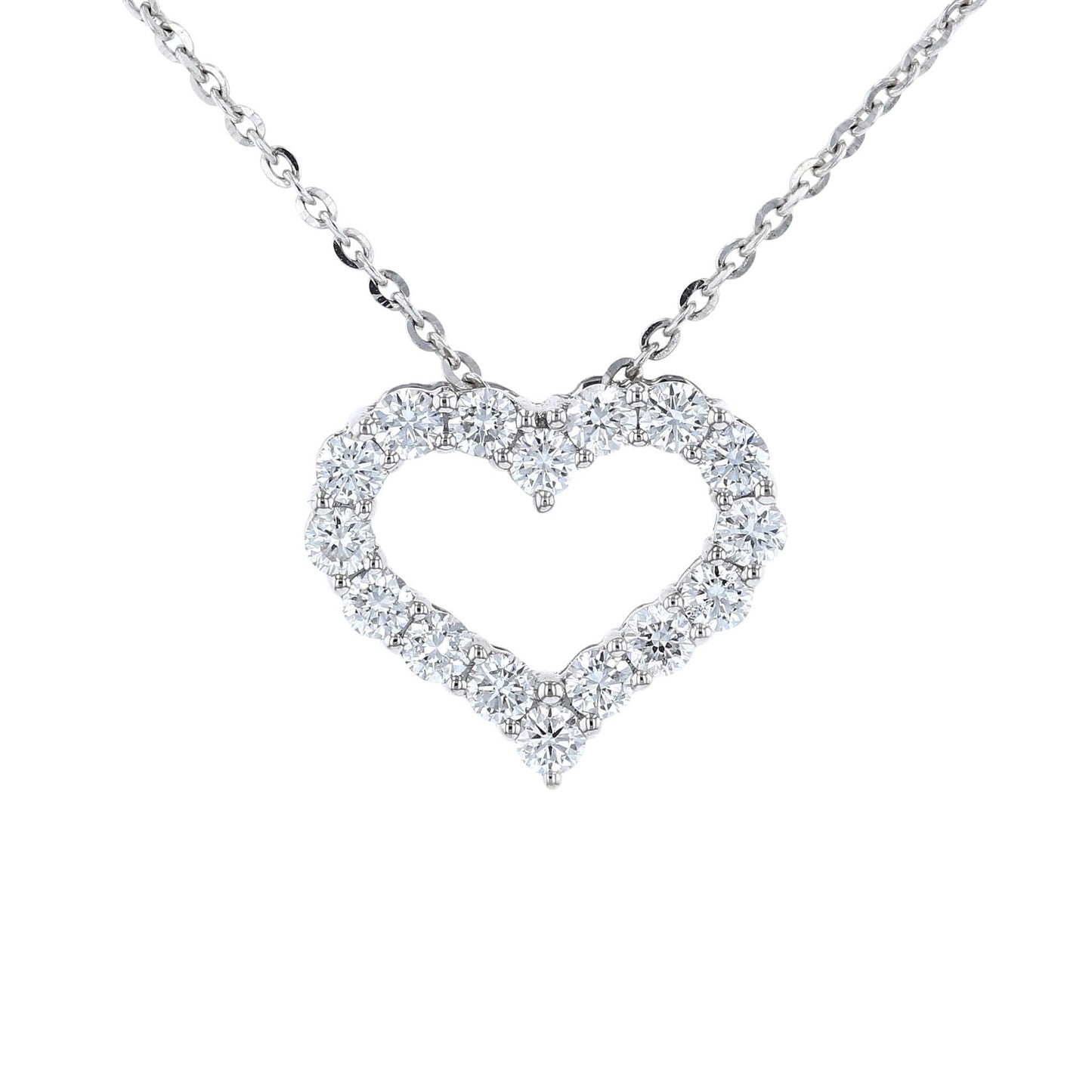 Lab Diamond Heart Slide Necklace