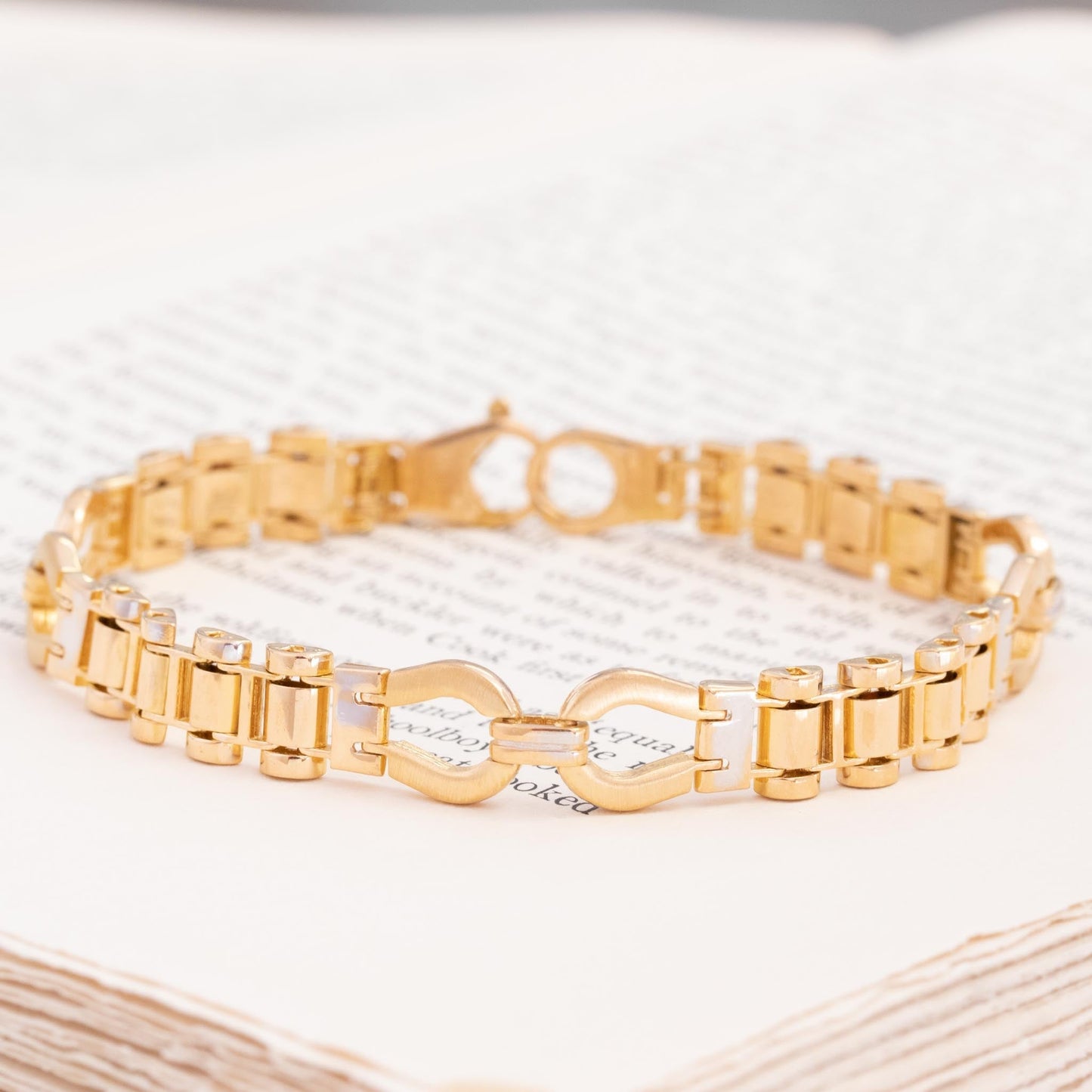 Vintage Horseshoe Link Bracelet, 18kt