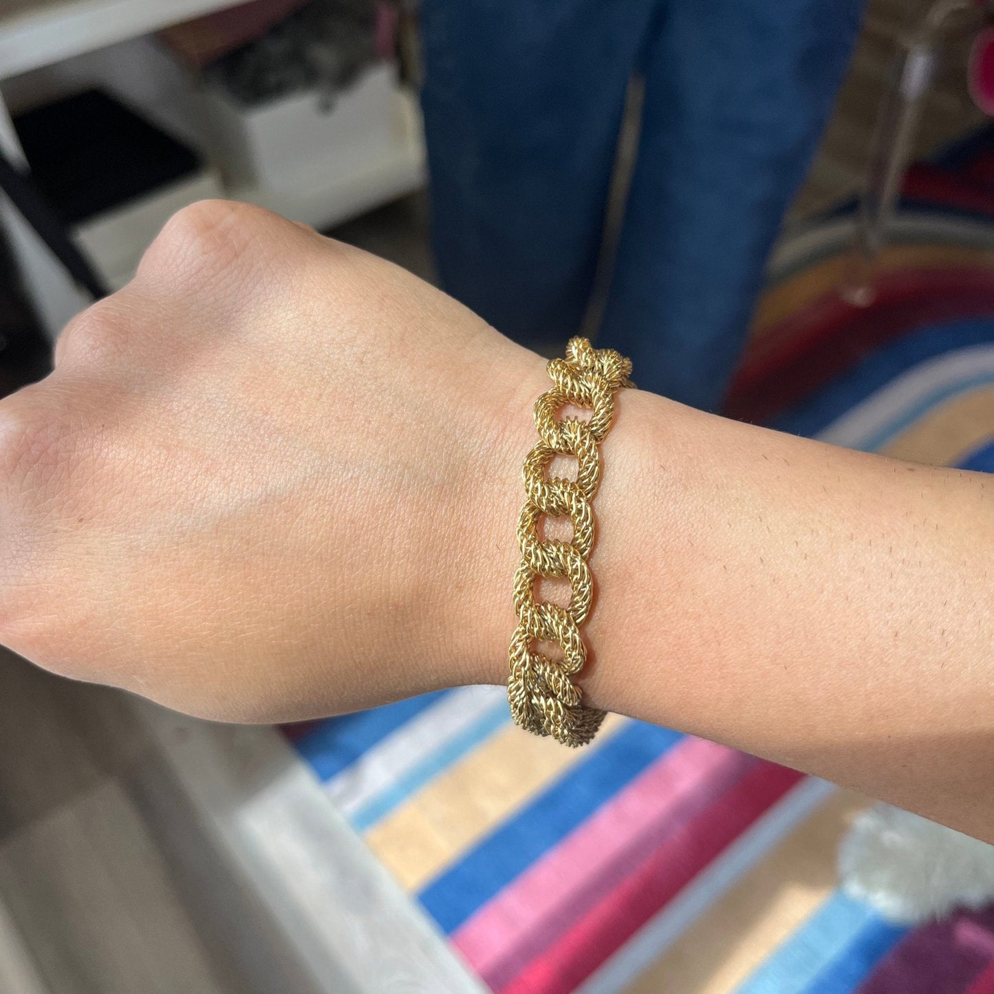 Vintage Rope Motif Bracelet by Cartier France