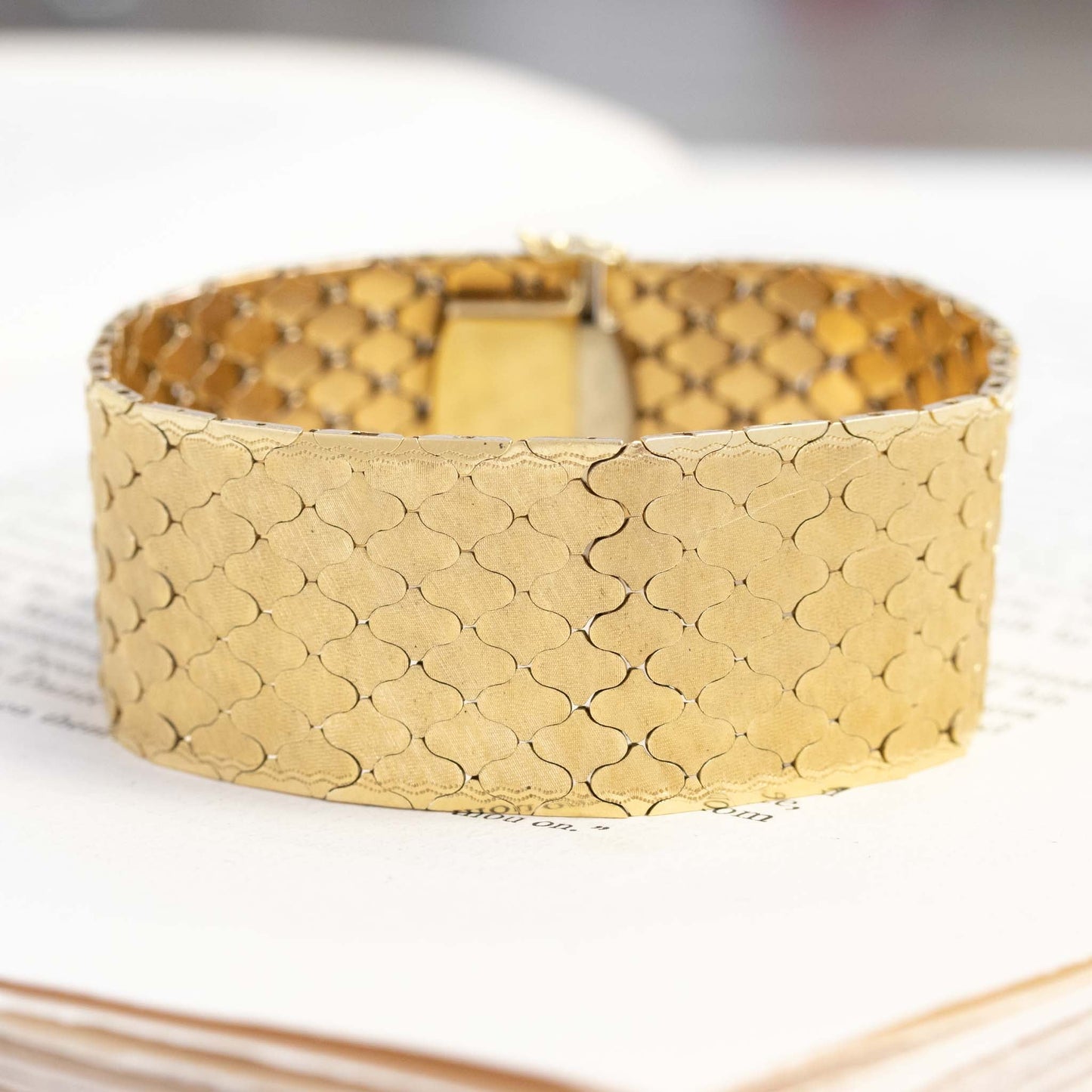 Vintage Snake Skin Flex Link Bracelet Italian