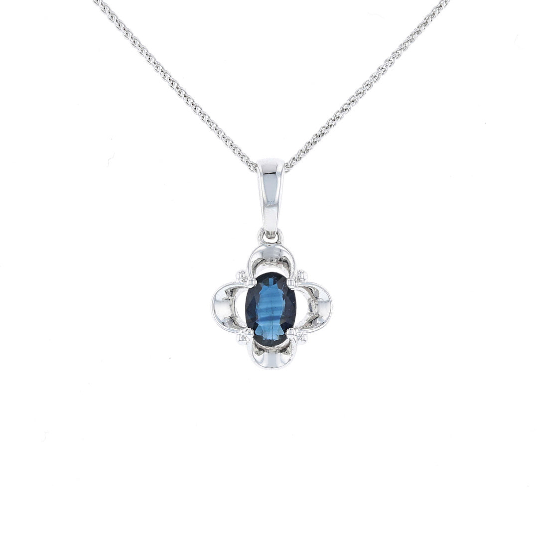 Petite Oval Sapphire Pendant