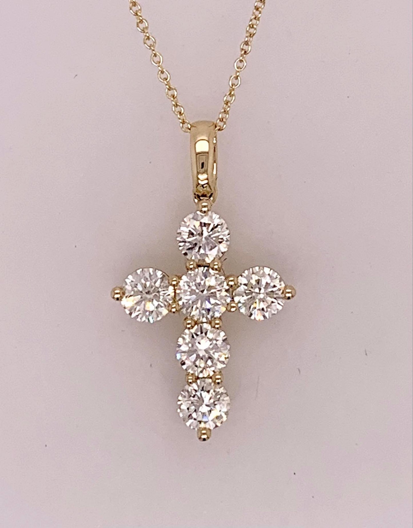 14K Diamond Cross Necklace