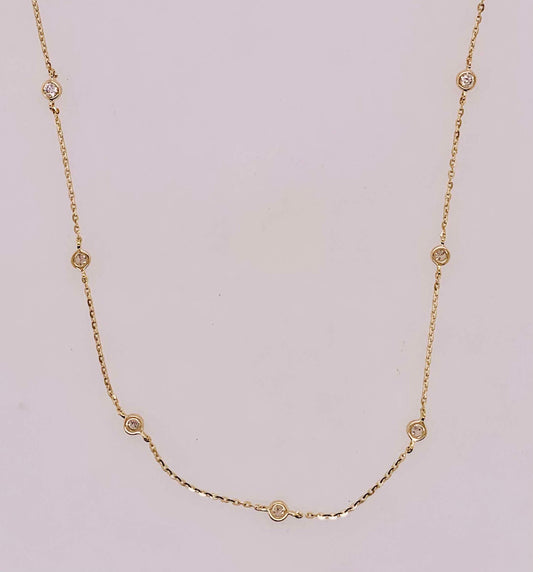 14K Diamonds by the Yard Necklace