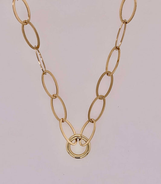 14K Fancy Link Necklace