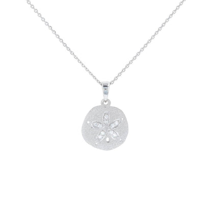 White Sapphire Sand Dollar Necklace | Fox Fine Jewelry