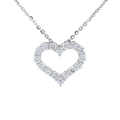Lab Diamond Heart Slide Necklace