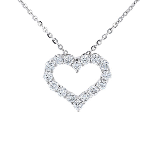 Lab Diamond Heart Slide Necklace