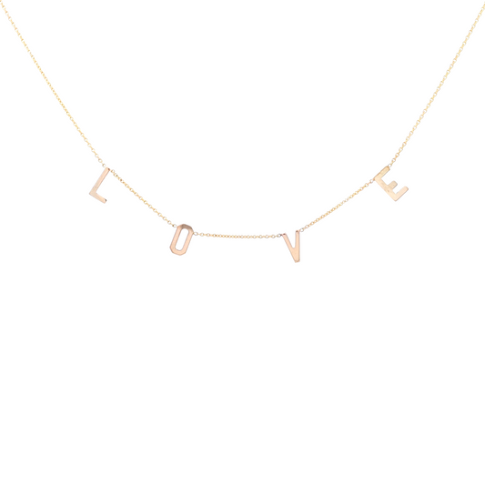 Yellow Gold Love Necklace