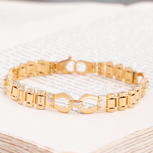 Vintage Horseshoe Link Bracelet, 18kt